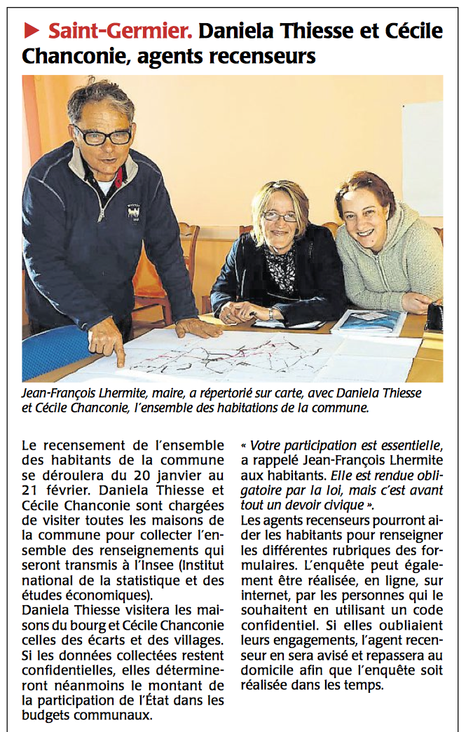 20160113-Courrier-Daniela Thiesse et Cécile Chanconie, agents recenseur