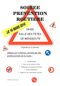 Soirée Prévention Routière Ménigoute
