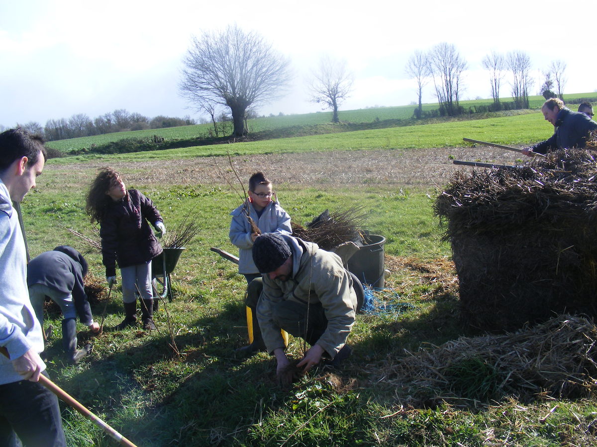 St Germier (79340)-2 mars 2016-2km de haies sont plantées par la commune avec l'aide de la Région, du CPIE Gâtine Poitevine et du CSC des Forges © Francis Glorie