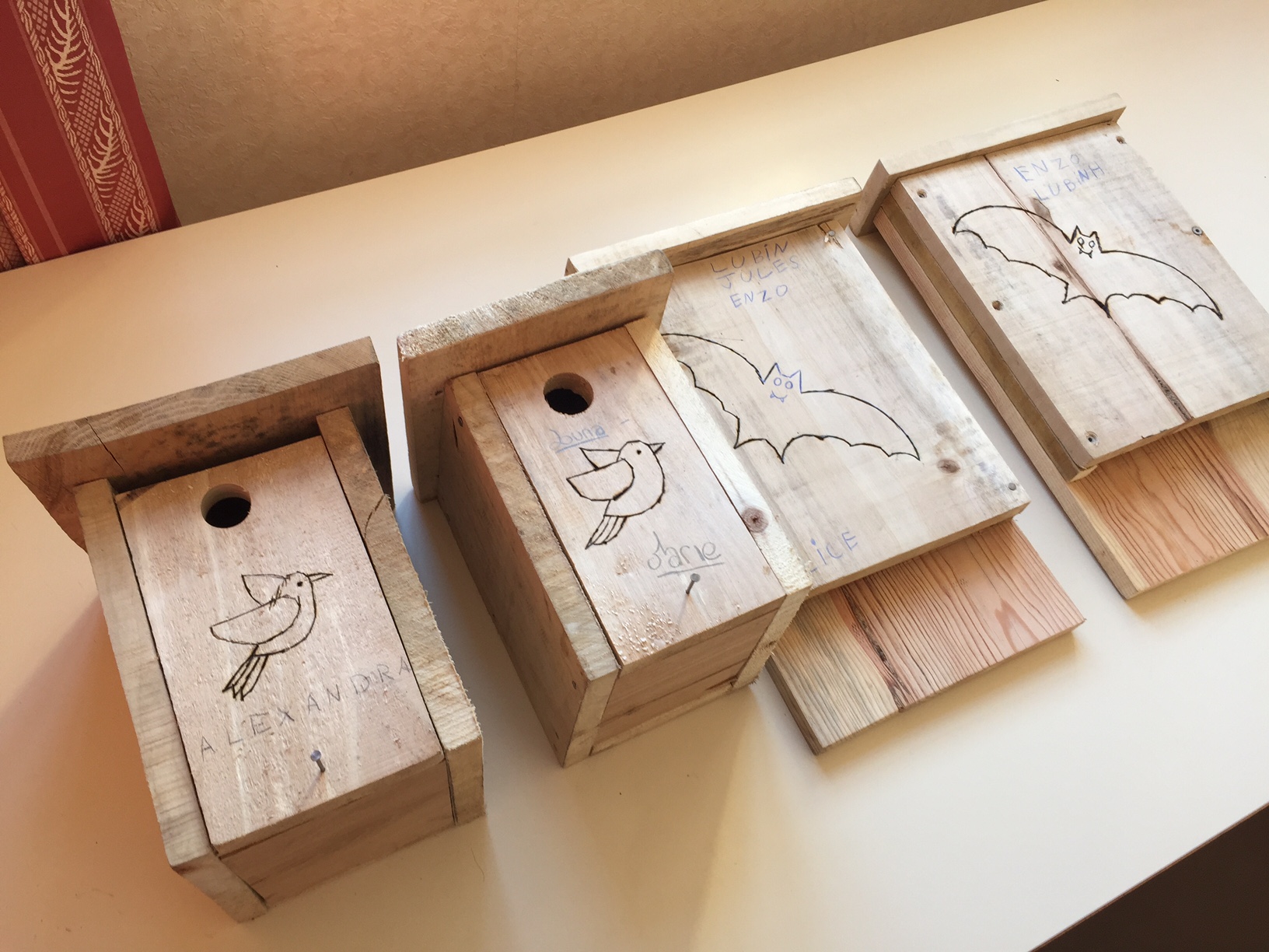 St Germier (79340)-2 mars 2016-Plusieurs nichoirs personnalisés par les enfants seront posés à l'étang communal © DR