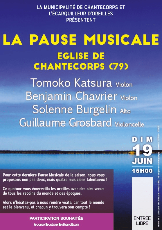 Pause Musicale Chantecorps 19 Juin 2016