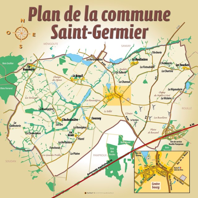 Plan de la commune Saint-Germier