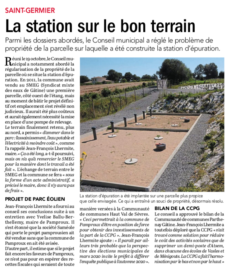 20181022-Courrier-La station sur le bon terrain