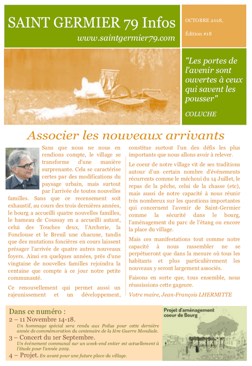 SGInfos18 Octobre 2018 Couverture