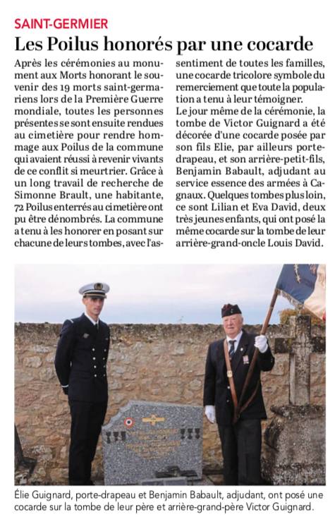 20181113-Les Poilus honorés par une cocarde