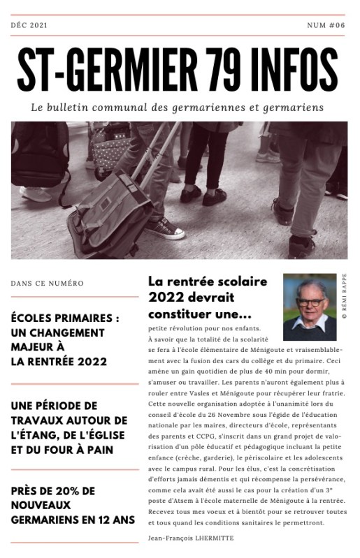 Le bulletin de Saint-Germier pour le mois de décembre vient de sortir. Pour le consulter, aller sur la page du site internet dédiée aux bulletins.