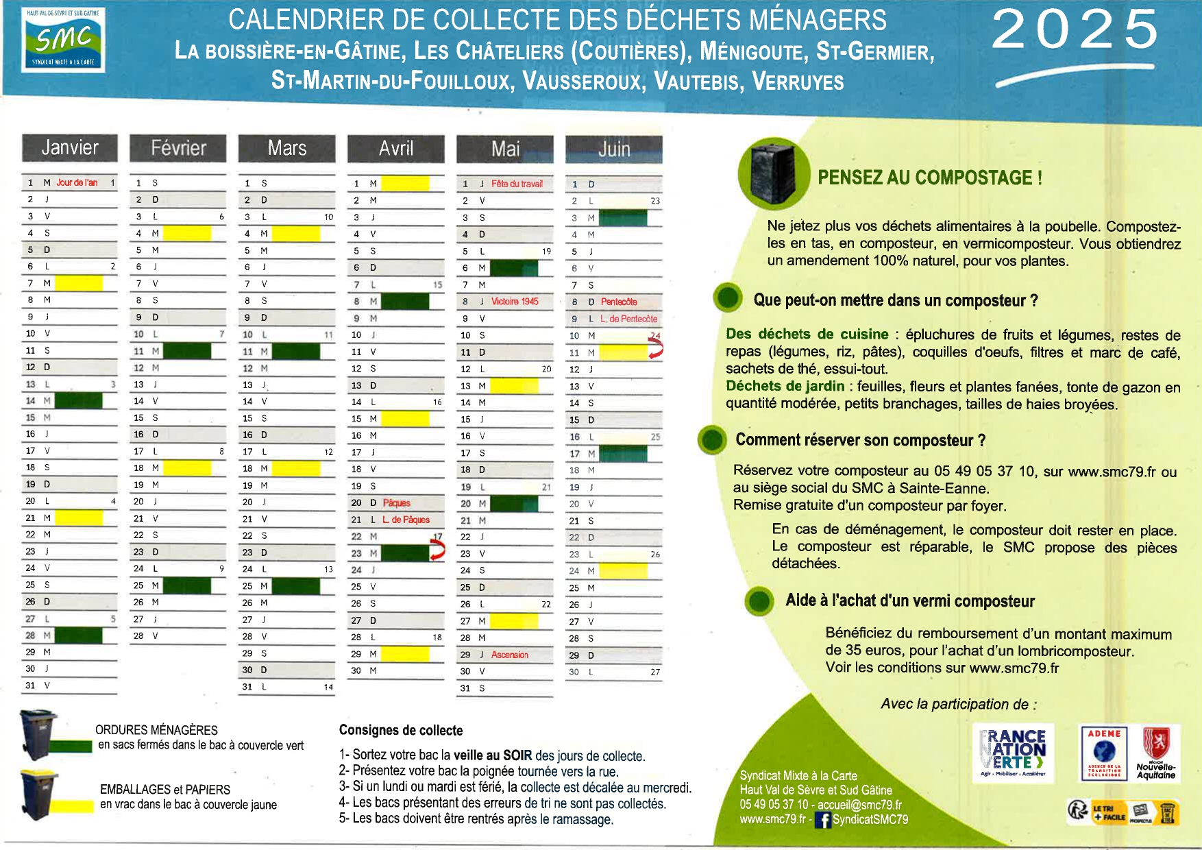 SMC79_Calendrier collecte 2025_2